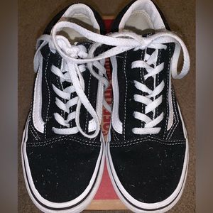 Boys Old Skool black and white Vans. Size 2.
